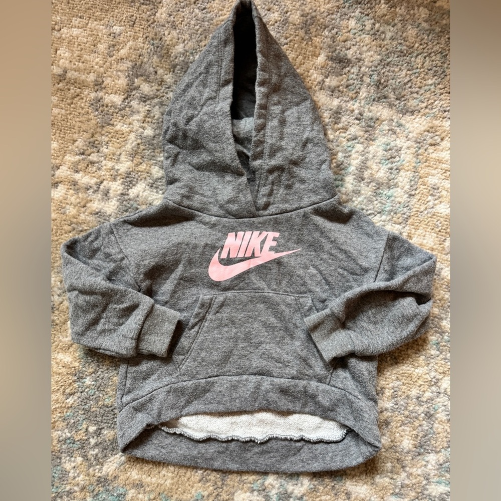 Nike Hoodie Sweatshirt with Pink Logo Size 18 Months